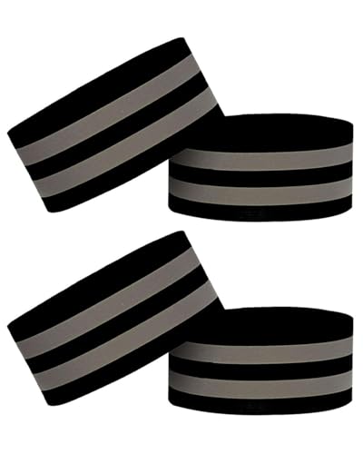 KGDUYC 4 Stück Sicherheits Reflektor Anhänger mit Ketten, Erwachsene Kinder Reflektoren Anhänger,Reflektierende Bänder für Outdoor-Joggen von KGDUYC