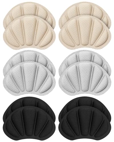 KGDUYC 6 Paar Fersenpads Bequeme Einlegesohlen für zu große Schuhe Schwimmschuhe Pads Sticker Hoher Fersengriff verhindert Reibung Fußpflege Fersenschutz Schuhfüller Einsätze，heel me，heel pads von KGDUYC