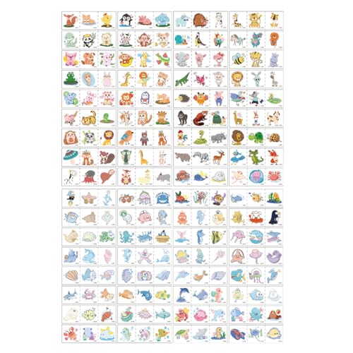 KGDUYC 68 Pcs Tier-Kinder Tattoo Aufkleber,Temporäre Tattoos zum Aufkleben mit Hautfreundliche,Kindertattoos für Mädchen Jungen Tatoos Aufkleben Kids als Kindergeburtstag Mitgebsel Gastgeschenke von KGDUYC