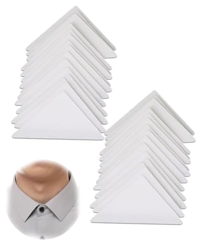 KGDUYC 80 Stück Hemdkragenhalter - Kragenformungs-Patch, Hemdkragen-Sticker, Herrenhemd Kragenspange PVC Kragenspange Aufkleber Herren Kragen Setaccessoires von KGDUYC