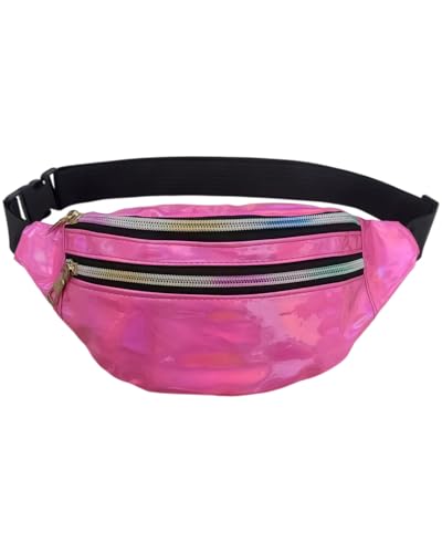 KGDUYC Bauchtasche Mode Wasserdicht Gürteltasche Fächer mit Reißverschluss Verstellbarer Reflektierender Gurt Hüfttasche für Damen und Herren Party Festival Sport Outdoor Travel - Pfirsich von KGDUYC