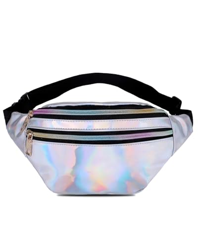 KGDUYC Bauchtasche Mode Wasserdicht Gürteltasche Fächer mit Reißverschluss Verstellbarer Reflektierender Gurt Hüfttasche für Damen und Herren Party Festival Sport Outdoor Travel von KGDUYC