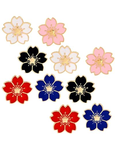 KGDUYC Broschen Für Kleidung, Sakura-Brosche，10 Stück Brosche Ausschnitt Verkleinern Brosche Damen Knöpfe Ohne Nähen Brosche Ausschnitt Verkleinern Anstecknadel Nicht Genähte Und Rutschfeste Knöpfe von KGDUYC