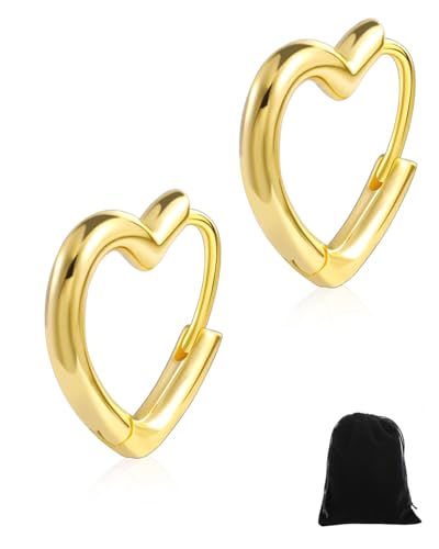 KGDUYC Damen Ohrringe Creolen Silber 925 für Herzohrringe Damen Ohrringe Klein Huggie Hypoallergen Ohrringe von KGDUYC