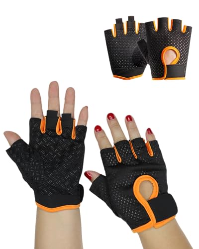 KGDUYC Fitness Handschuhe Damen Herren Trainingshandschuhe 1 Paarek Anti Rutsch Silikon Atmungsaktive Sporthandschuhe für Gewichtheben Krafttraining, Handflächenschutz, Radfahren, Bewegung von KGDUYC