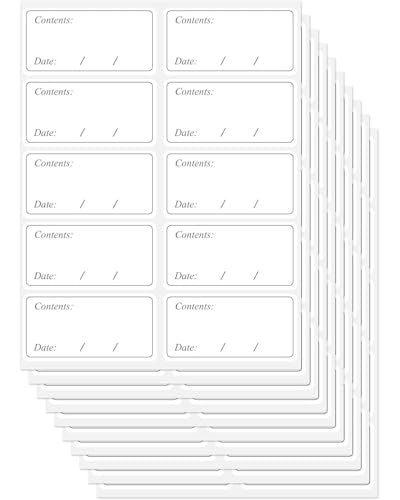 KGDUYC Gefrieretiketten zum Beschriften - 300 pcs 6x3cm Leicht Abziehbare Gefrieretiketten, Selbstklebend Ablösbar Etiketten Wasserdicht Klebeetiketten Tiefkühletiketten Aufkleber für Küche von KGDUYC