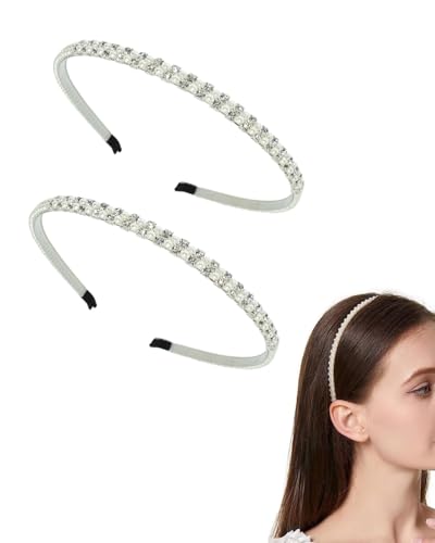 KGDUYC Haarbänder 2 Haaraccessoires Oktoberfest-Damenmode-Haarband aus Strass und Kristall Rutschfestes, gezahntes Damenhaarband von KGDUYC