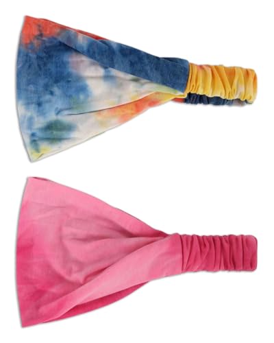 KGDUYC Sport Stirnband - 2er Pack Yoga Stirnband,Breites Stirnband Elastische Haarschals Weich Laufende Yoga Haarbänder für Frauen und Mädchen von KGDUYC