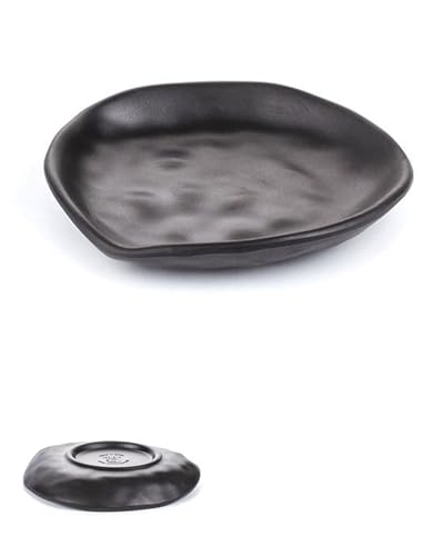 KGDUYC schlüssel schale - 1 pcs modern schwarzer Ring Teller Schmuck Tablett Teakschale Dekoschale Holzschale Mattiert Kosmetiktablett schale deko Für Eingangsflure Schlüssel Schmuck Münzen von KGDUYC