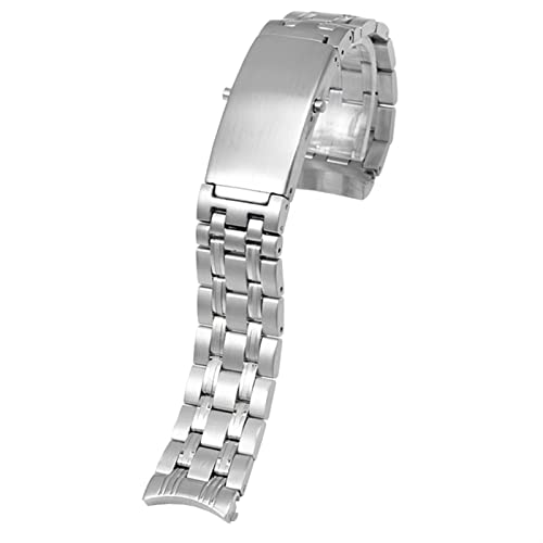 KGFCE 20mm 316L Silber Edelstahl Uhrengurt für Omega New Seamaster 300 Speedmaster Planet Ocean Watch Band Männer Armband(9 plant Silver,22mm) von KGFCE