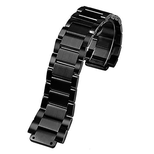 KGFCE 27 * 19mm Edelstahlarmband Silber für Hublot Uhrengürtel Armband Big Bang Classic Fusion Series Männer Frauen Uhrenarmbänder(Black) von KGFCE