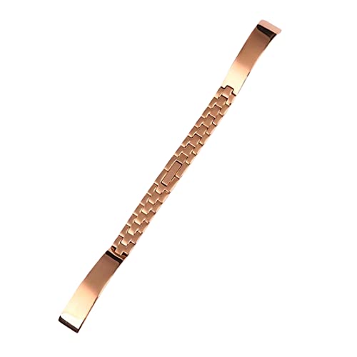 KGFCE Edelstahl Uhren -Wachband Silber Roségold Armband Ersatzriemen 6 8 10 12 14 mm kleiner Wählscheibe Fashion Watch Kette(B rose gold,8mm) von KGFCE