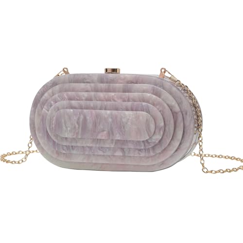 KGFCE Modetrend Marmor Muster Tasche Damen Crossbody Umhängetasche Handytasche, violett, Einheitsgröße von KGFCE
