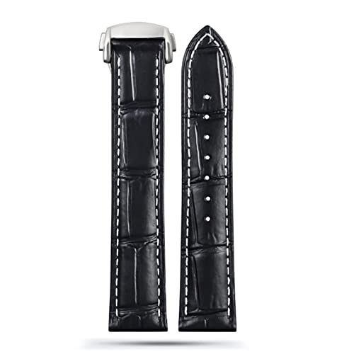 KGFCE Uhrenarmband für Omega Seamaster 300 150 Speedmaster 007 AT150 Braun Faltschließe 19mm 20mm 21mm italienisches Lederband, 22mm, Achat von KGFCE