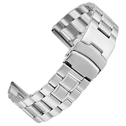 KGFDSGDS 18/20/22 mm poliertes massives Edelstahlarmband, Faltband, Ersatzarmband für Damen und Herren (Bandfarbe: Gold, Bandbreite: 20 mm) von KGFDSGDS