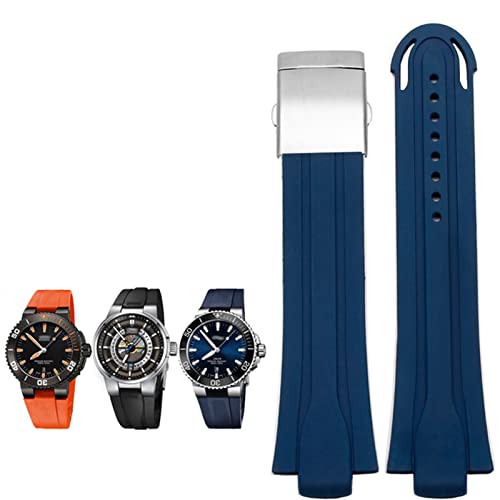 KGFDSGDS 24mm * 12mm Lug End Gummi Wasserdichtes Armband Für Oris Armband Silikon-uhrenarmband Edelstahl Faltschließe KGFDSGDS 24mm * 12mm Lug End Gummi Wasserdichtes Armband Für Oris Armband Silikon-uhrenarmband Edelstahl Faltschließe von KGFDSGDS