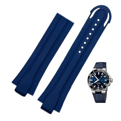 KGFDSGDS 24mm * 12mm Lug End Gummi Wasserdichtes Armband Für Oris Armband Silikon-uhrenarmband Edelstahl Faltschließe von KGFDSGDS