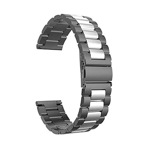 KGFDSGDS Massives Metallarmband für Uhrenarmband, für Schnellverschluss-Uhren-Edelstahlarmband-Ersatz 20-mm-22-mm-Armband (Bandfarbe: Silber-Roségold, Bandbreite: 22 mm) von KGFDSGDS