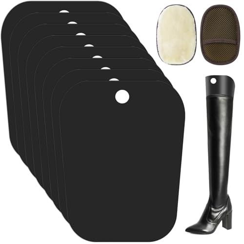 8 Stück Stiefelspanner Damen Reitstiefel Schuhspanner Stiefel Halterung 32x25.9cm Stiefelformer Damen Kunststoff Stiefelspanner zum Weiten Schaft Herren Set Stiefelhalter zum Hinstellen Schaftspanner von KGGZKG