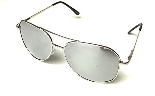 KGM Accessories Damen Herren verspiegelte Piloten-Sonnenbrille SILBER von KGM Accessories