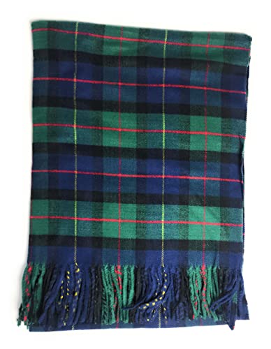Schöner, superweicher, extra großer Schal mit schottischem Schottenkaro, grün, 46 von KGM