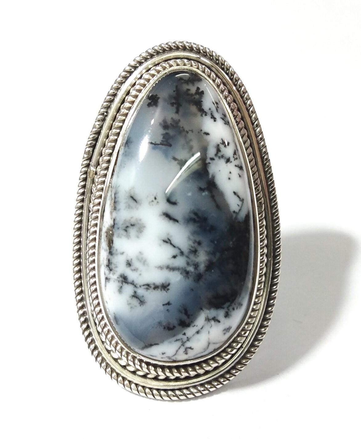 Handgemachte Dendrit Opal Ring 925 Sterling Silber Edelstein Schmuck von KGNSilverJewellery