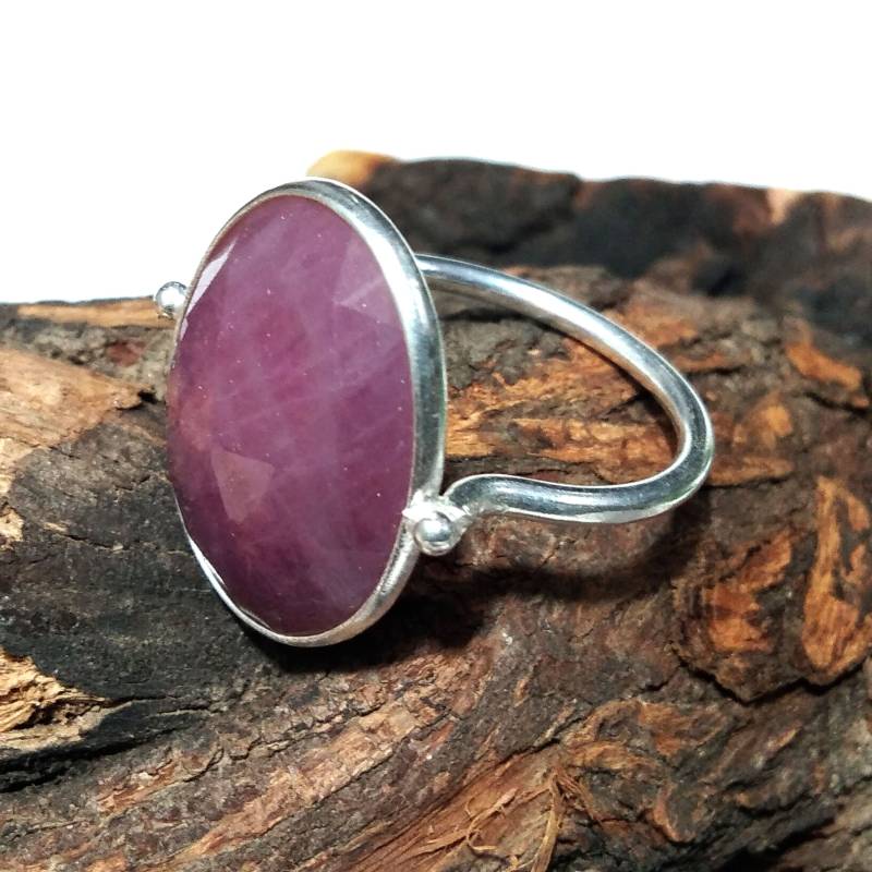 Pink Saphir Ring Im Rosenschliff Handgemacht 925 Sterling Silber, Größe 20 X 15 Mm von KGNSilverJewellery