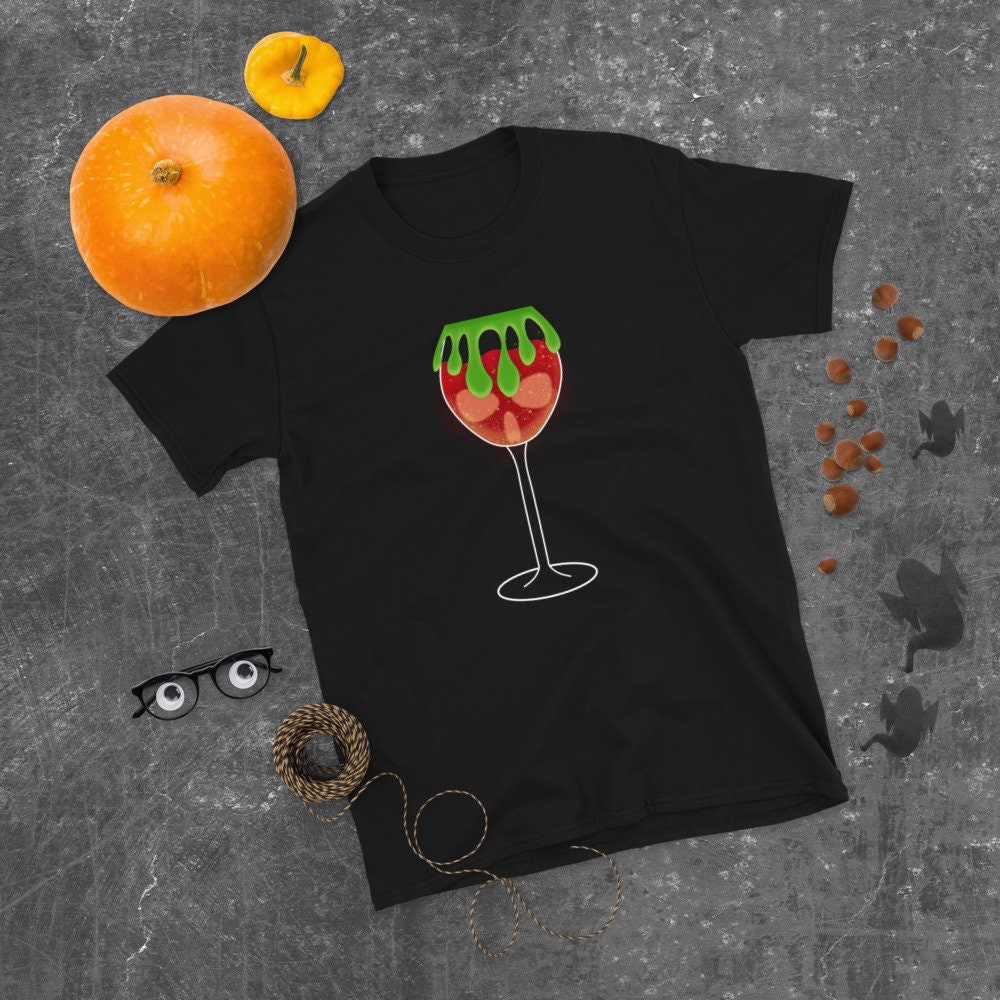 Gift Apfel Weinglas Kurzärmeliges Unisex T-Shirt von KGsBoutique