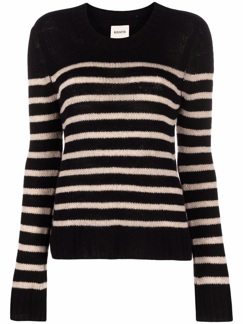 KHAITE Gestreifter The Tilda Kaschmirpullover - Schwarz von KHAITE