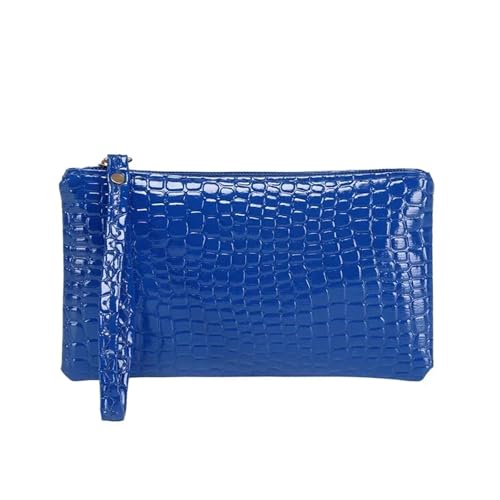 KHASCBNF Wristlet GeldböRse 2 Pcs Brieftasche for Frauen Geldbörse Kleine Handgelenk Tasche PU Münze Zipper Verschluss(Blue) von KHASCBNF
