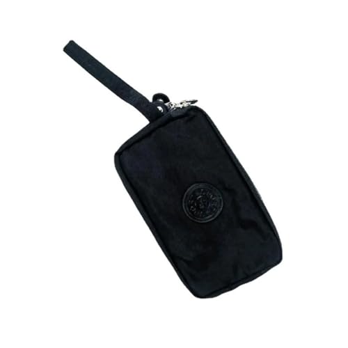 KHASCBNF Wristlet GeldböRse Damen Geldbörse Clutch Mit Armband, Münztasche, Reißverschluss, Handytasche, Handtasche(Black) von KHASCBNF