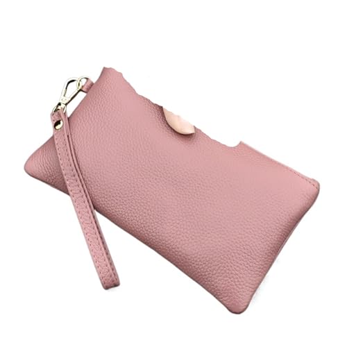 KHASCBNF Wristlet GeldböRse Geldbörse Damen Mini Handtasche Kartenhalter Handyhalter Reißverschluss Clutch Abendtaschen Kleine Armband Geldbörsen(Pink) von KHASCBNF