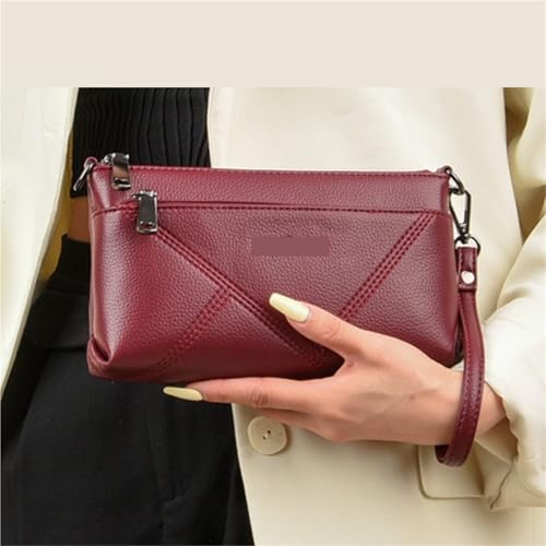 KHASCBNF Wristlet GeldböRse Kleine Umhängetasche Damen Tote Schultertasche Einfarbig Clutch Damentaschen for Geldbörsen und Handtaschen(Purple) von KHASCBNF
