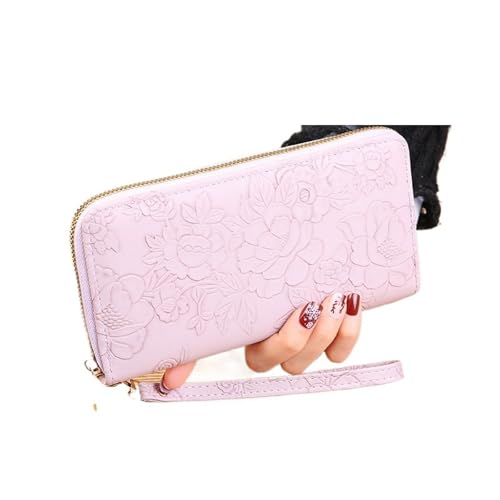 KHASCBNF Wristlet GeldböRse Lange Geldbörse for Damen mit Reißverschluss und Clutch Münzfach for(Purple) von KHASCBNF