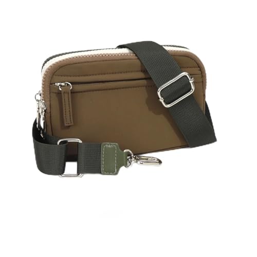 KHASCBNF Wristlet GeldböRse Umhängetasche, dreilagige Handytasche for Damen mit verstellbarem Riemen, Handgelenksgeldbörse Kartenfächern(Green) von KHASCBNF