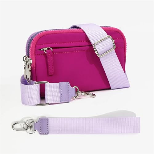 KHASCBNF Wristlet GeldböRse Umhängetasche, dreilagige Handytasche for Damen mit verstellbarem Riemen, Handgelenksgeldbörse Kartenfächern(Red) von KHASCBNF
