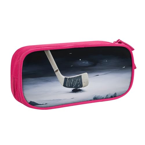 KHDKLXOHZ Federmäppchen mit niedlichem Hockeyschläger, großes Fassungsvermögen, Stiftetasche, Schreibwaren-Tasche, Stifteetui mit Fächern, Reißverschluss, für Schule, Studenten, Mädchen, Jungen, Damen von KHDKLXOHZ