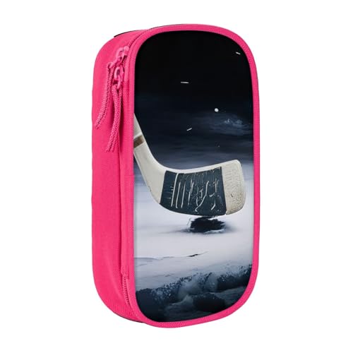 KHDKLXOHZ Federmäppchen mit niedlichem Hockeyschläger, großes Fassungsvermögen, Stiftetasche, Schreibwaren-Tasche, Stifteetui mit Fächern, Reißverschluss, für Schule, Studenten, Mädchen, Jungen, Damen von KHDKLXOHZ