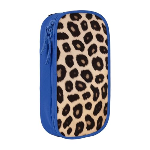 KHDKLXOHZ Federmäppchen mit niedlichem Leopardenmuster, großes Fassungsvermögen, Stifteetui, Schreibwaren-Tasche, Stifteetui mit Fächern, Reißverschluss, für Schule, Studenten, Mädchen, Jungen, Damen von KHDKLXOHZ