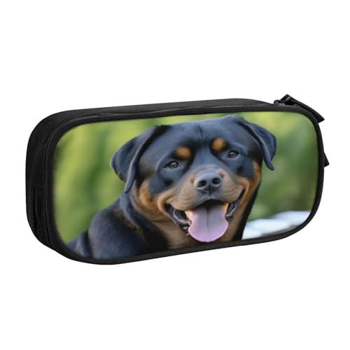 KHDKLXOHZ Federmäppchen mit niedlichem Mops-Motiv, großes Fassungsvermögen, Schreibwaren-Tasche, Schreibwaren-Tasche, Stifteetui mit Fächern, Reißverschluss, für Schule, Studenten, Mädchen, Jungen von KHDKLXOHZ