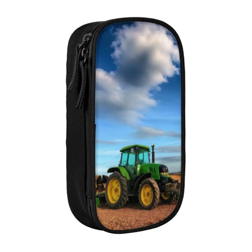 KHDKLXOHZ Niedliches Fantasy-Federmäppchen mit Traktor-Design, große Kapazität, Stiftetasche, Schreibwaren-Tasche, Schreibwaren-Tasche, Stifteetui mit Fächern, Reißverschluss, für Schule, Studenten von KHDKLXOHZ