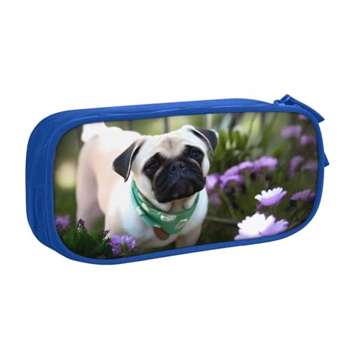 KHDKLXOHZ Niedliches Federmäppchen mit großem Fassungsvermögen, Motiv: DOD im Garten, Stiftetasche, Schreibwaren-Tasche, Stifteetui mit Fächern, Reißverschluss, für Schule, Studenten, Mädchen, Jungen von KHDKLXOHZ