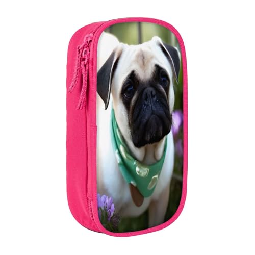 KHDKLXOHZ Niedliches Federmäppchen mit großem Fassungsvermögen, Motiv: DOD im Garten, Stiftetasche, Schreibwaren-Tasche, Stifteetui mit Fächern, Reißverschluss, für Schule, Studenten, Mädchen, Jungen von KHDKLXOHZ