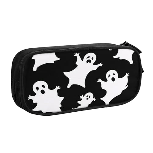 KHDKLXOHZ Niedliches Halloween-Gothic-Federmäppchen mit großem Fassungsvermögen, Stifteetui, Schreibwaren-Tasche, Stifteetui mit Fächern, Reißverschluss, für Schule, Studenten, Mädchen, Jungen, Frauen von KHDKLXOHZ