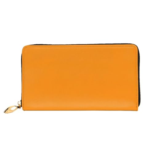 KHDKLXOHZ Stilvolle lange Ledergeldbörse für Damen, Aprikose, PU-Leder-Geldbörse mit Reißverschluss, Clutch, Handy-Kartenhalter, Kreditkarten-Geldbörse, Münzorganizer, Clutch-Geldbörse, 3D, von KHDKLXOHZ