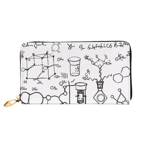 KHDKLXOHZ Stilvolle lange Ledergeldbörse für Damen, Chemie-Druck, PU-Leder-Geldbörse mit Reißverschluss, Clutch, Handy-Kartenhalter, Kreditkarten-Geldbörse, Münzorganizer, Clutch-Geldbörse, 3D, KHDKLXOHZ Stilvolle lange Ledergeldbörse für Damen, Chemie-Druck, PU-Leder-Geldbörse mit Reißverschluss, Clutch, Handy-Kartenhalter, Kreditkarten-Geldbörse, Münzorganizer, Clutch-Geldbörse, 3D, von KHDKLXOHZ