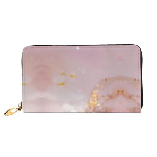 KHDKLXOHZ Stilvolle lange Ledergeldbörse für Damen, Marmor-Textur, PU-Leder-Geldbörse mit Reißverschluss, Clutch, Handy-Kartenhalter, Kreditkarten-Geldbörse, Münzorganizer, Clutch-Geldbörse, 3D, von KHDKLXOHZ