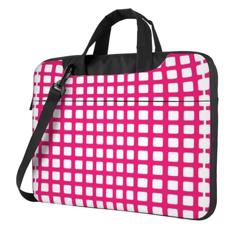 Ultradünne Laptoptasche mit Schulterriemen, 39,6 cm (15,6 Zoll), kariert, wasserdicht, für Laptops mit einer Größe von 33 - 35,6 cm (13 - 14 - 15,6 Zoll), tragbare Aktentasche, Kuriertasche für Damen von KHDKLXOHZ