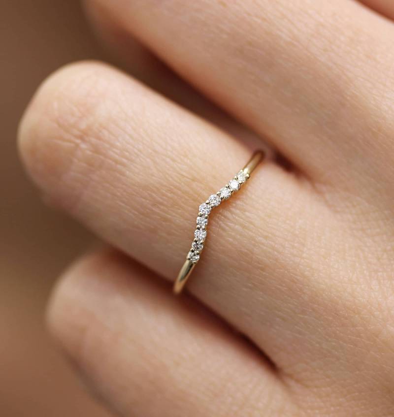 Diamanten Trauringe 14K Gold Ring von KHIMJEWELRY