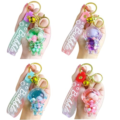 KHIOPNT Kawaii-Schlüsselanhänger, Astronaut, flüssig, schwimmend, Treibsand, niedlicher Schlüsselanhänger, Taschenanhänger, Armband, Schlüsselanhänger für Frauen und Mädchen, 4 Stück KHIOPNT Kawaii-Schlüsselanhänger, Astronaut, flüssig, schwimmend, Treibsand, niedlicher Schlüsselanhänger, Taschenanhänger, Armband, Schlüsselanhänger für Frauen und Mädchen, 4 Stück von KHIOPNT